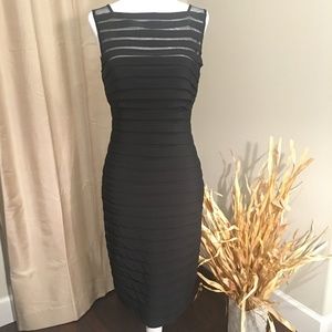 Black illusion cocktail dress